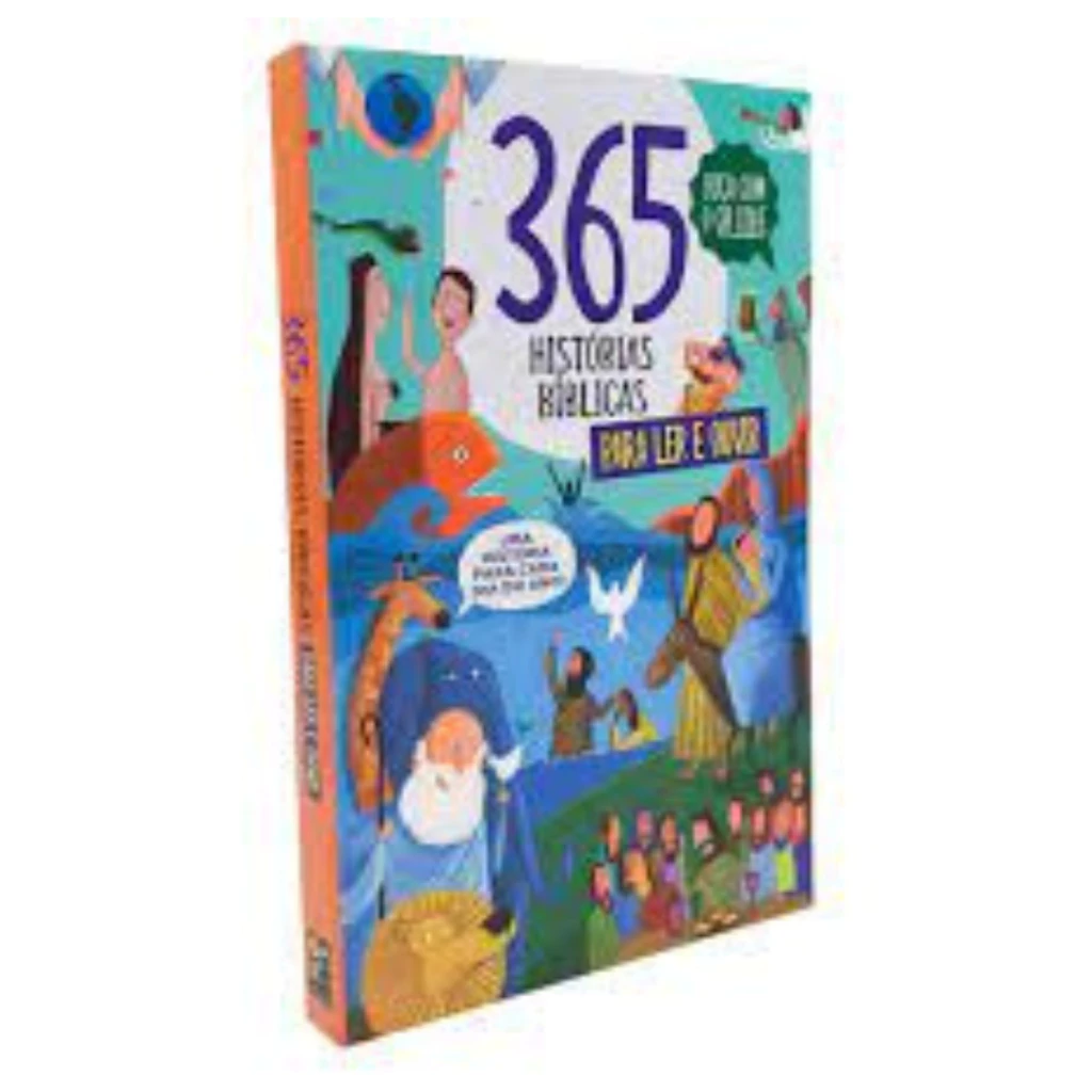 365 Histórias Bíblicas para Ler e Ouvir com QR Code | Livro Infantil Cristão