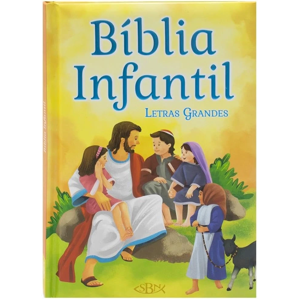 Bíblia Infantil Com Ilustrações e Letras Grandes | Bíblia Para Crianças | Capa Dura Almofadada